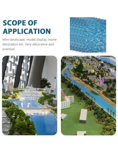 Pegatinas Decorativas de Agua Artificial Cabilock 5PCS 29.5x21cm