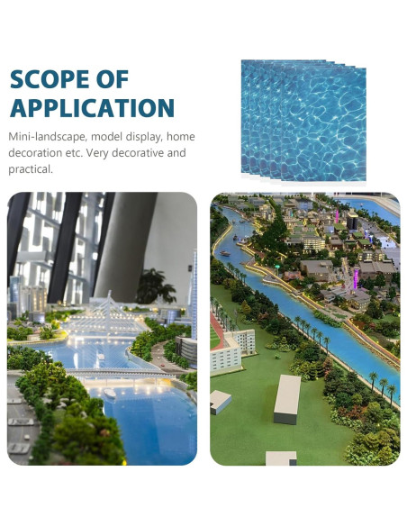 Pegatinas Decorativas de Agua Artificial Cabilock 5PCS 29.5x21cm