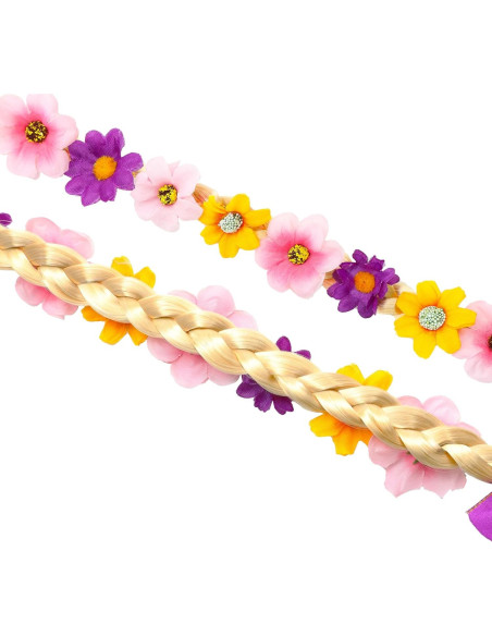 Peluca de Princesa Rapunzel para Niñas con Diadema y Tiara