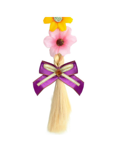 Peluca de Princesa Rapunzel para Niñas con Diadema y Tiara