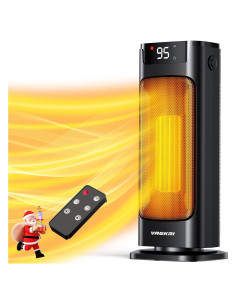 Calefactor Eléctrico VAGKRI 1500W Portátil con Termostato y Control Remoto
