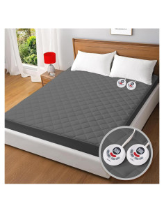 Almohadilla Térmica Eléctrica Valthie Queen 152x203 cm Gris