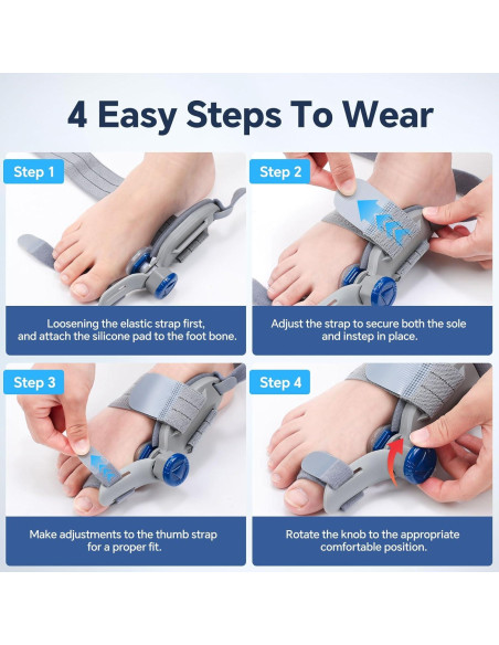 Corrector de Juanetes Ajustable ROHVEMJ - Alivio para Pies