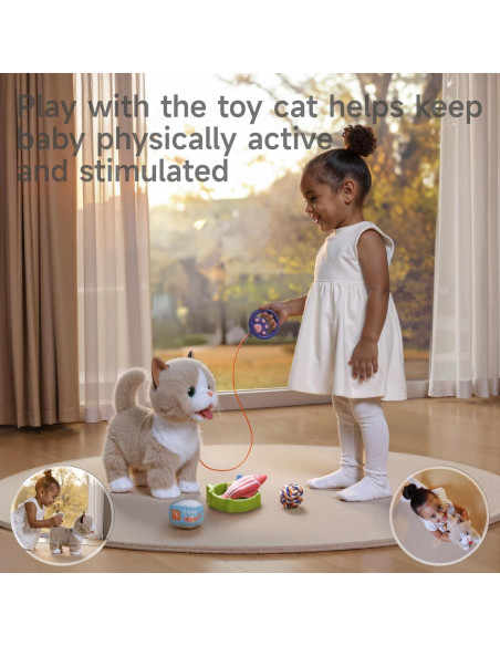 Gato Interactivo Electrónico TUMAMA con Control Remoto 35cm