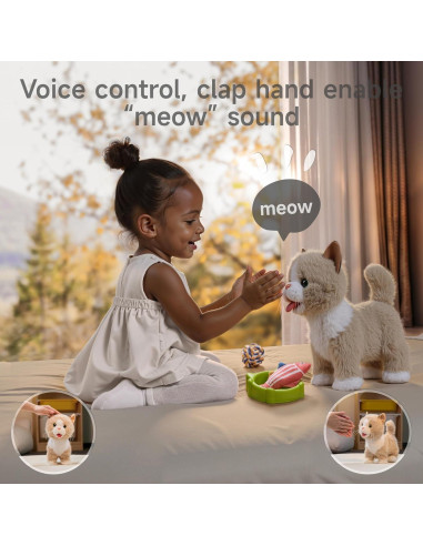 Gato Interactivo Electrónico TUMAMA con Control Remoto 35cm