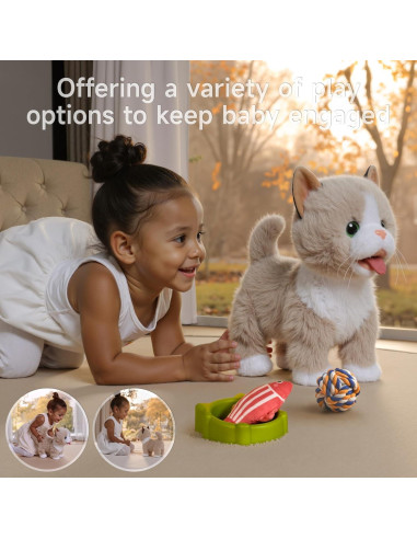 Gato Interactivo Electrónico TUMAMA con Control Remoto 35cm