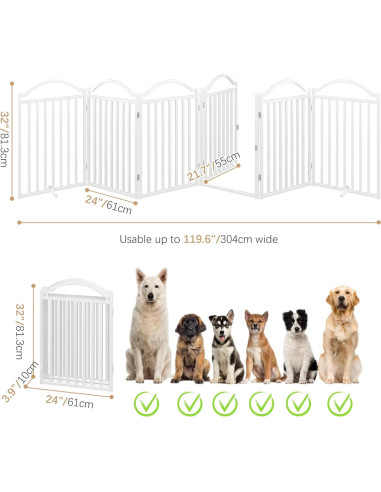 Puerta para Perros de Metal BHG 144x32 cm Plegable Sin Montaje