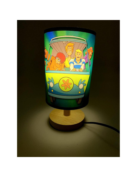 Lámpara de Mesa LED Scooby Scoob Base de Madera 3W