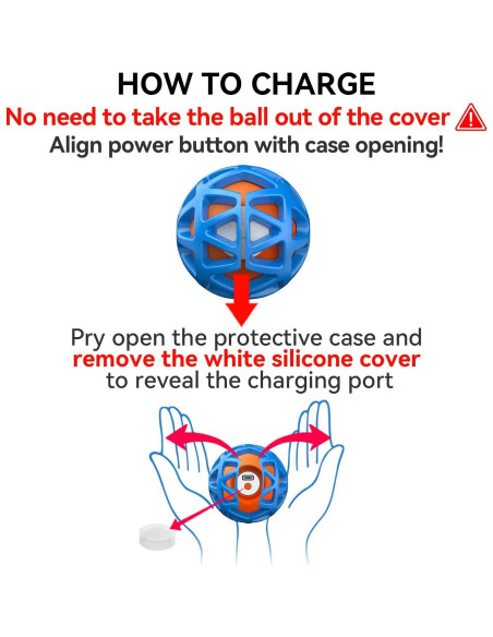 Bola Interactiva para Perros Seagi H01A - Recargable USB, Naranja