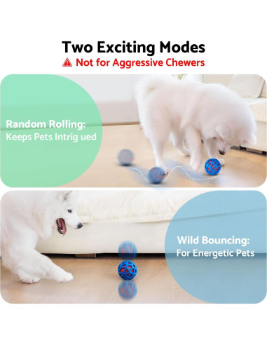 Bola Interactiva para Perros Seagi H01A - Recargable USB, Naranja