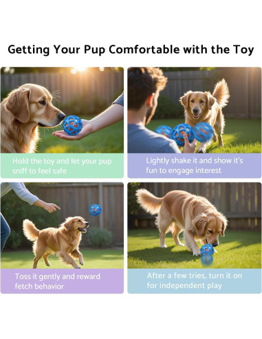 Bola Interactiva para Perros Seagi H01A - Recargable USB, Naranja