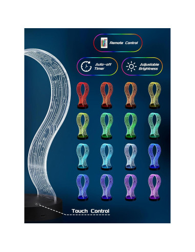 Soporte para Auriculares CoolGift Mart con Iluminación LED y Carga USB
