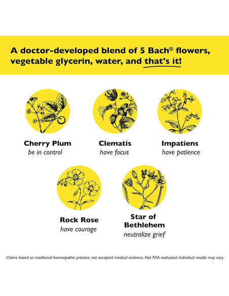 Bach Rescue Remedy Gotas 10mL - Alivio Natural Estrés Vegano