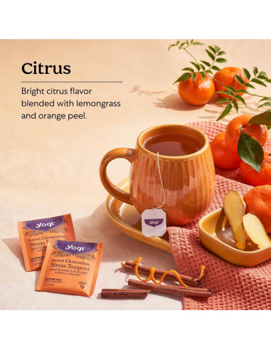Té Herbal Yogi Dulce Clementina 64 Bolsitas - Apoyo al Estrés