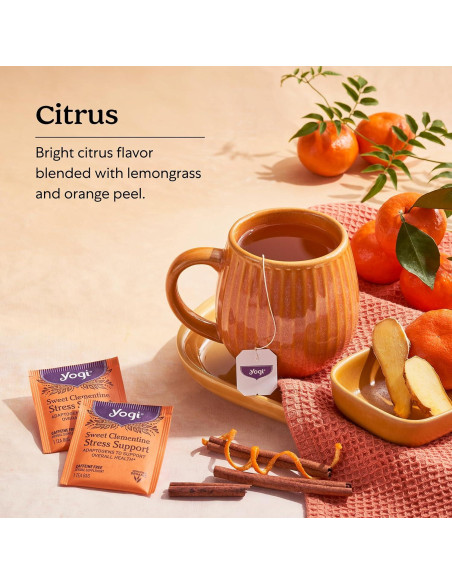 Té Herbal Yogi Dulce Clementina 64 Bolsitas - Apoyo al Estrés