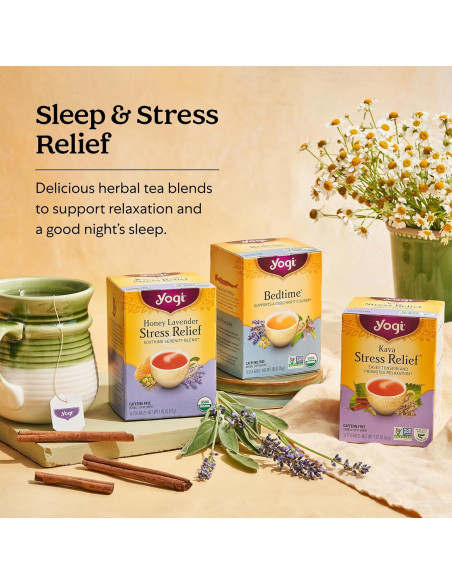 Té Herbal Yogi Dulce Clementina 64 Bolsitas - Apoyo al Estrés