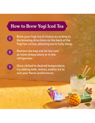 Té Herbal Yogi Dulce Clementina 64 Bolsitas - Apoyo al Estrés