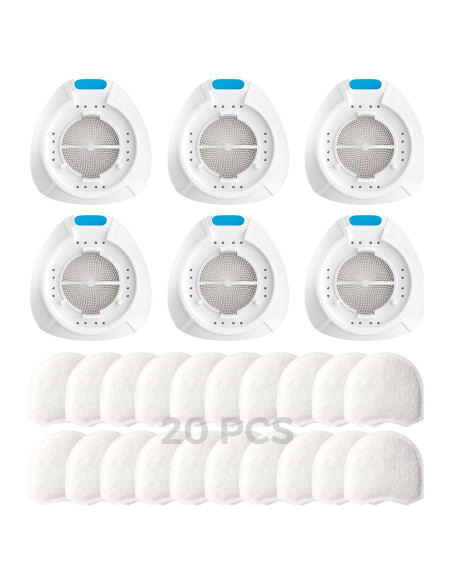 Filtros HME Yosopherier para CPAP AirMini y máscara F20 - 6 cartuchos y 20 filtros