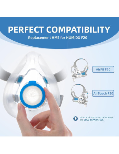 Filtros HME Yosopherier para CPAP AirMini y máscara F20 - 6 cartuchos y 20 filtros