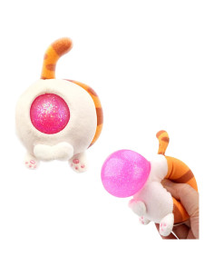 Bola de Estrés Suave Gato Jengibre - Alivio de Estrés para Niños y Adultos