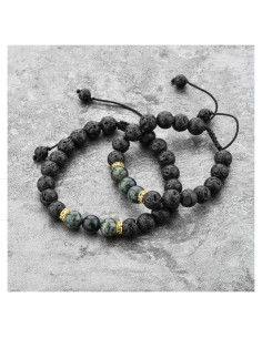 Pulsera Volcánica Ajustable Mystiqs para Niños y Adultos - Difusor de Aceite Esencial