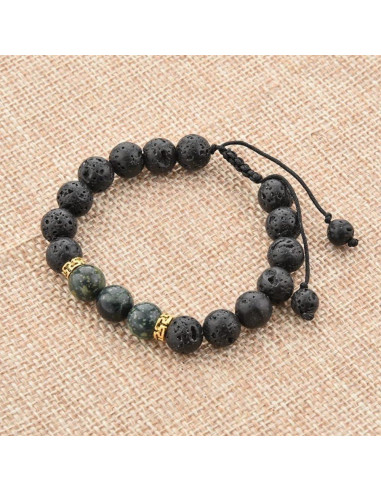 Pulsera Volcánica Ajustable Mystiqs para Niños y Adultos - Difusor de Aceite Esencial