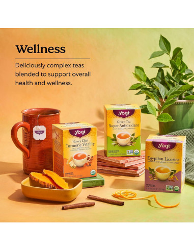 Té Herbal Orgánico Yogi Mandarina Menta - 96 Bolsitas