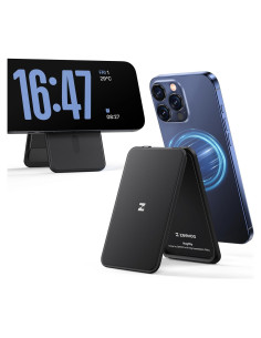 Cartera Magnética ZEEHOO para iPhone 16/15/14/13/12 - Soporte Ajustable Negro