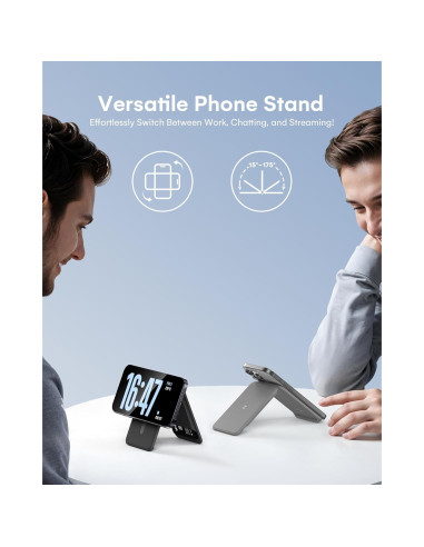 Cartera Magnética ZEEHOO para iPhone 16/15/14/13/12 - Soporte Ajustable Negro