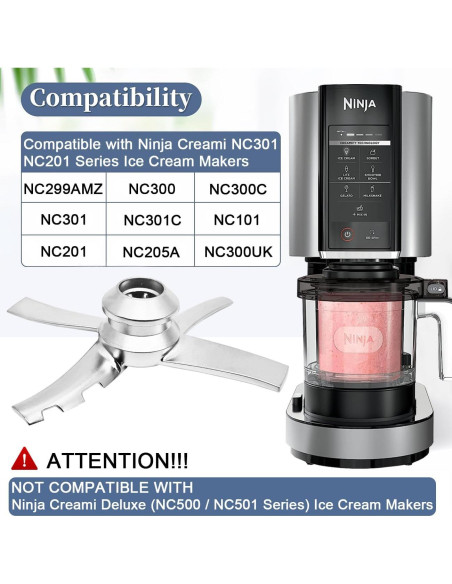 Cuchilla de Reemplazo Ninja Creami Kaluly NC301 NC300 NC299AMZ