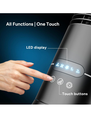 Ventilador de Torre DR.PREPARE 16" Oscilante 70 3 Velocidades