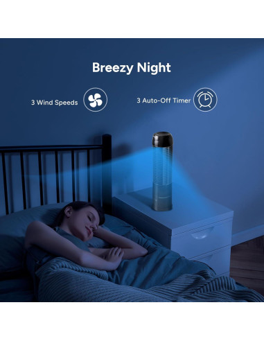 Ventilador de Torre DR.PREPARE 16" Oscilante 70 3 Velocidades