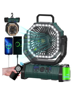 Ventilador de Camping ADUST F6 Recargable 20000mAh Oscilante