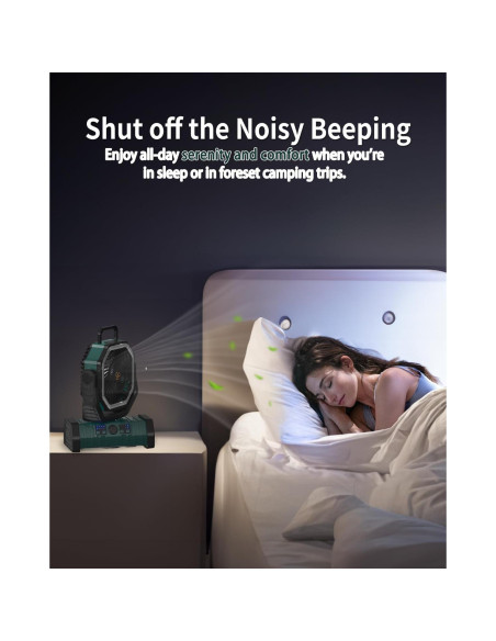 Ventilador de Camping ADUST F6 Recargable 20000mAh Oscilante