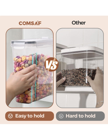 Juego de 3 Contenedores Herméticos ComSaf 6L y 4L para Cereal