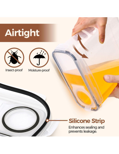 Juego de 3 Contenedores Herméticos ComSaf 6L y 4L para Cereal