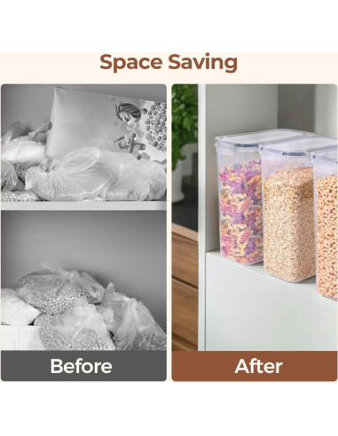 Juego de 3 Contenedores Herméticos ComSaf 6L y 4L para Cereal