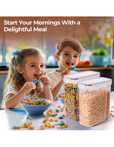 Juego de 3 Contenedores Herméticos ComSaf 6L y 4L para Cereal