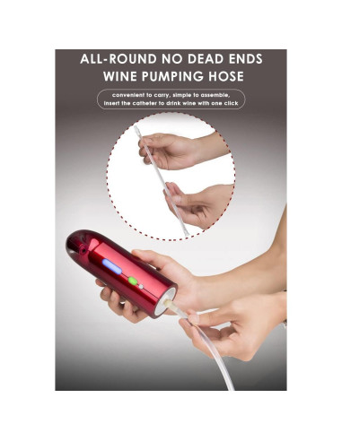 Aerador de Vino Eléctrico Toyarata Rojo 750ml Accesorios