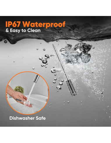 Termómetro de Carne Inalámbrico MOGUNDAM con Sonda Cerámica