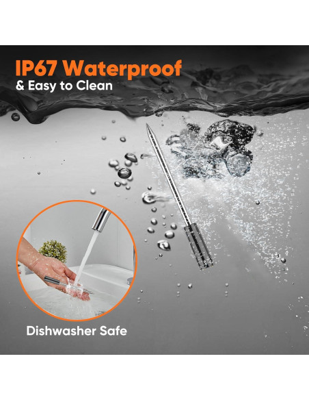 Termómetro de Carne Inalámbrico MOGUNDAM con Sonda Cerámica