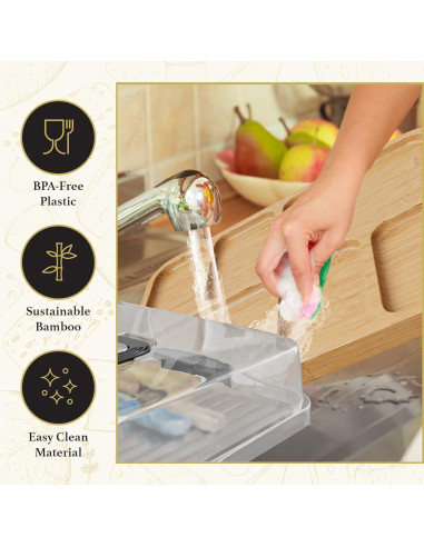 Tabla de Charcutería Portátil Trayful con Tapa 2 en 1 - Madera de Bambú