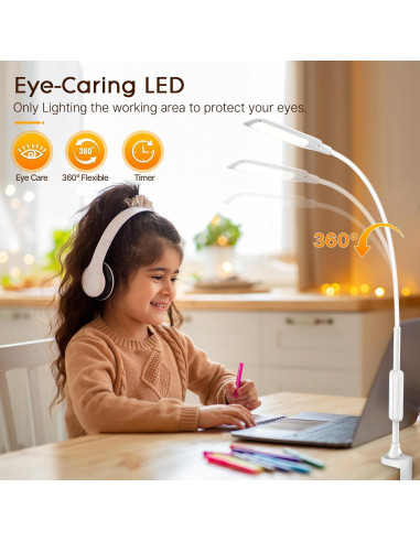 Lámpara de Escritorio LED Syrinx con Abrazadera 12W