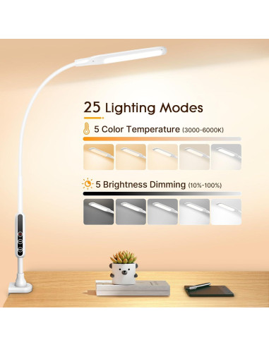 Lámpara de Escritorio LED Syrinx con Abrazadera 12W