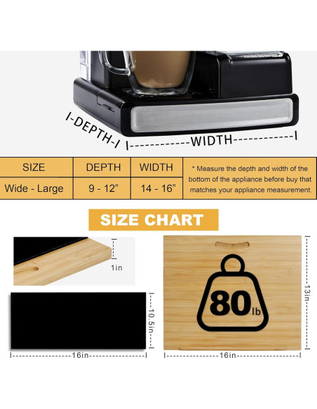 Bandeja Deslizante de Bambú MinBoo 40.64x33.02 cm para Cocina