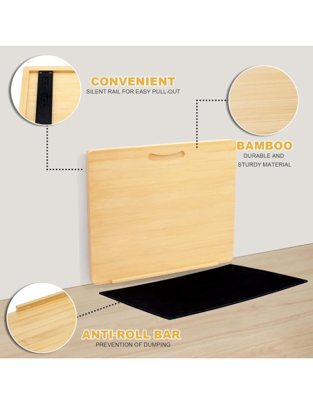 Bandeja Deslizante de Bambú MinBoo 40.64x33.02 cm para Cocina