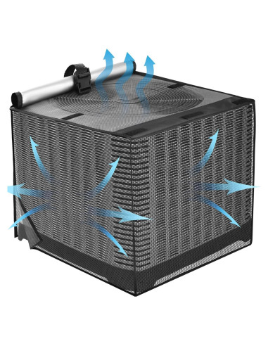 Cubierta de Aire Acondicionado Exterior SUNICO 61x61x76 cm Negra