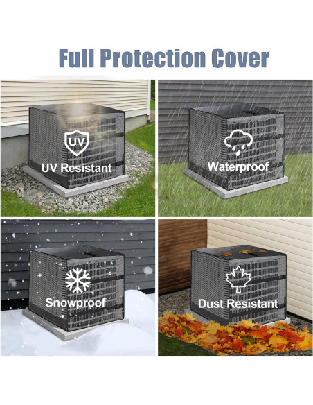 Cubierta de Aire Acondicionado Exterior SUNICO 61x61x76 cm Negra Cubierta de Aire Acondicionado Exterior SUNICO 61x61x76 cm Negra