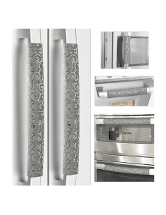 Cubiertas para Manijas de Refrigerador Luludamier - Juego de 6 Gris