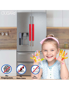Cubiertas para Manijas de Refrigerador OUGAR8 - Impermeables, 2 Piezas 40x10 cm 2